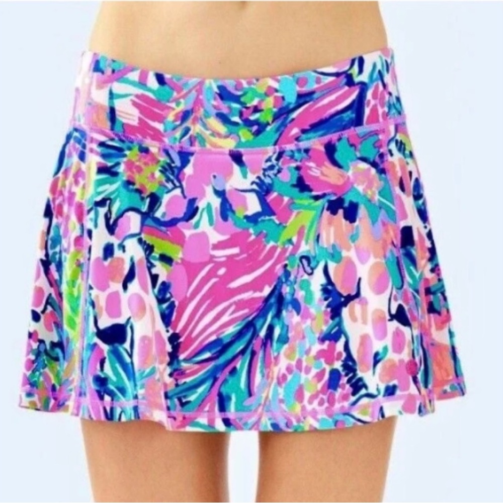 Lilly Pulitzer Meryl Luxletic Gumbo Limbo Aila Skort Skirt Women XL Athleisure - Picture 2 of 13